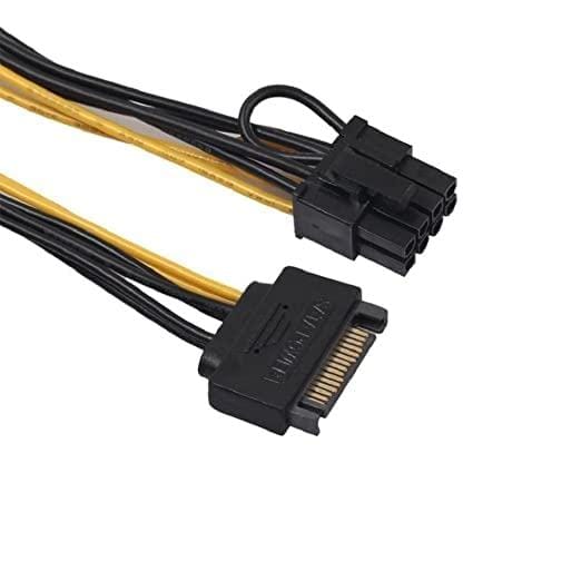 PCI Express 15 Pin to 8-Pin(6+2) Male Connector For Graphics Video Card Power Cable ConnectorÂ