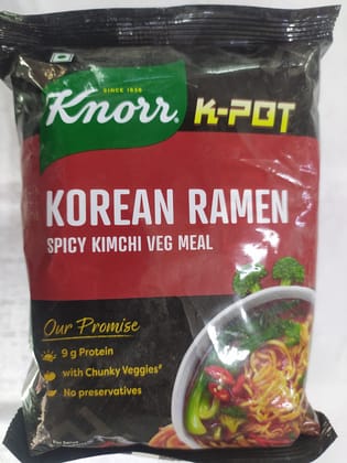 Knorr  k pot Korean ramen Spicy kimchi veg meal 