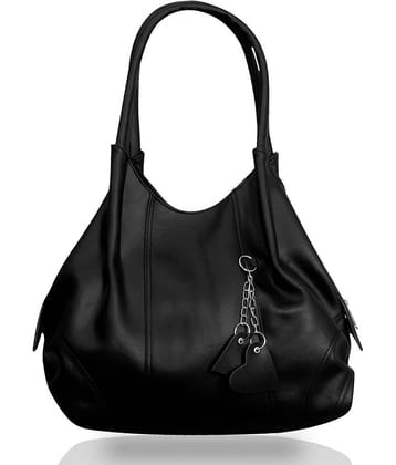 Fostelo -   Black Faux Leather Shoulder Bag