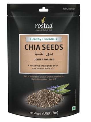 Rostaa Chia Seeds Lightly Roasted, 200 gm