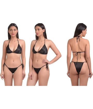 Women's Stylish Black Bikini Lingerie Set