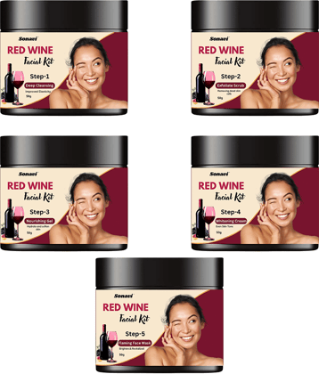 Sonavi Facial kit 3 Times Use Facial Kit For All Skin Type Wine 100 ( Pack of 1 )