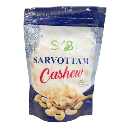 Sarvottam Premium Cashew | Jumbo Whole Cashew Nuts W210 | Rich Creamy Flavor, High Protein | Hand-Picked Natural Dry Fruits