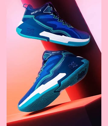 Vector X GRIP-X Sneakers Cyan Blue Basketball Shoes