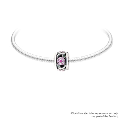 Vine Flower | 925 Silver charms for Bracelets / Chain-Free / Silver / Modern