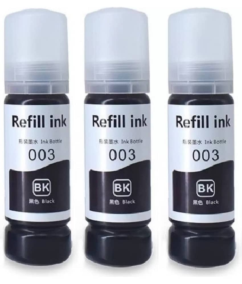 TEQUO 003/001 Black Pack of 3 Cartridge for L3200 , L3210 , L3211 , L3215,L3216,L3250,L3252 Black