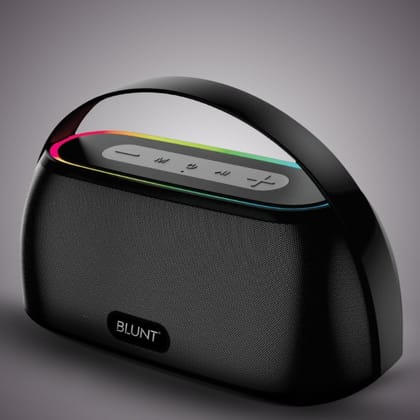 BLUNT SOUNDWAVE T4 – 18W RGB Bluetooth Speaker with 12H Playtime, TWS, FM & More