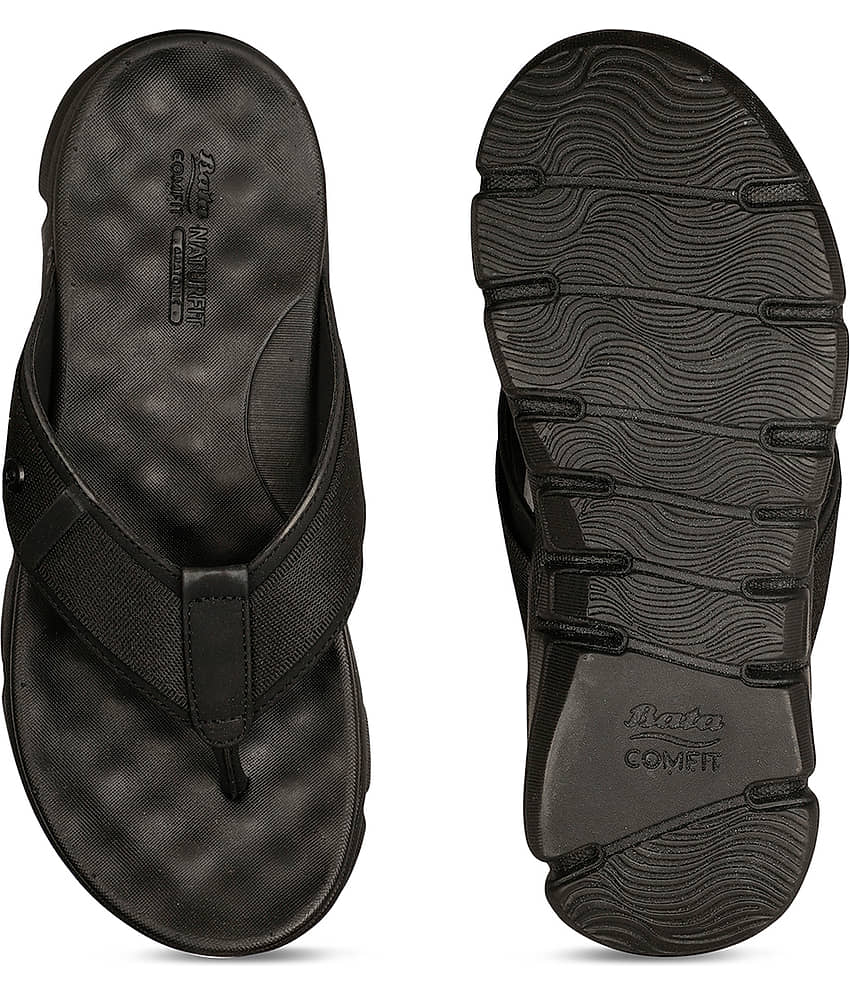 Bata Comfit Black Men's Thong Flip Flop