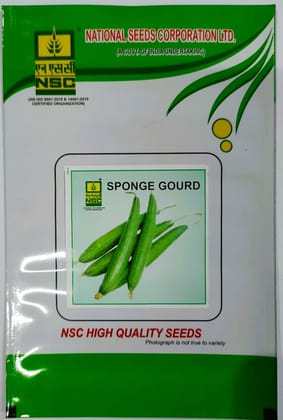 NSC Sponge gourd Hybrid Seed, Variety: Pusa Shrestha, 50 GM
