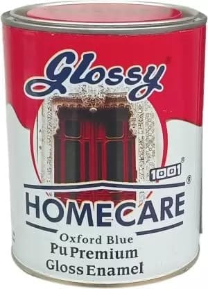 1001 Homecare PU Premium High Gloss Oxford Blue Enamel Paint - High Gloss Finish, Fade Resistant, Wall & Metal Paint, 1 Ltr