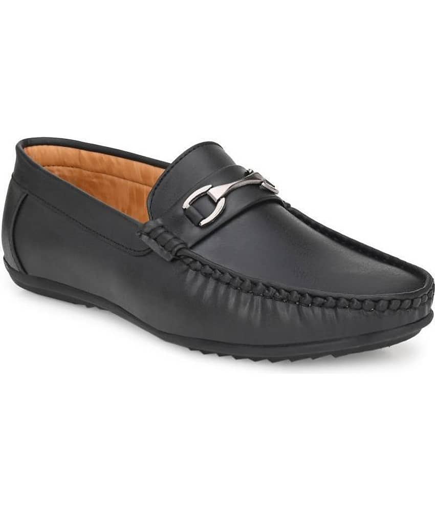 Leeport - Black Men's Horsebit loafers