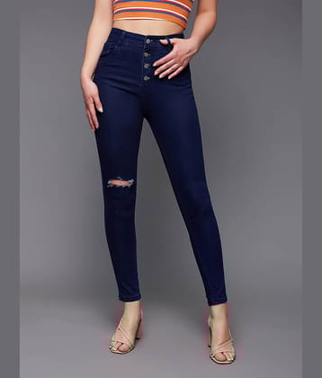 Miss Chase - Navy Blue Denim Skinny Fit Women's Jeans ( Pack of 1 )