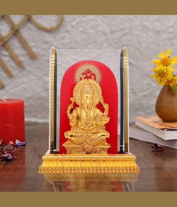 Awesome Craft Glass Lord Ganesha Idol ( 10 cm )