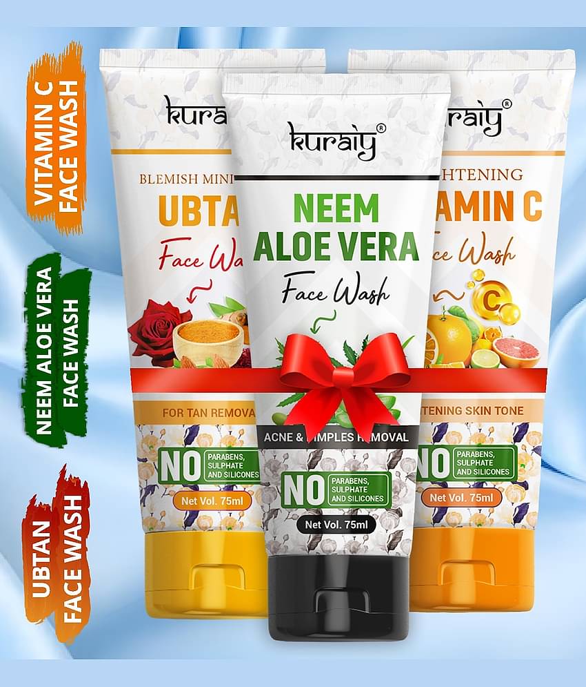 KURAIY Facial Cleanser Face Washing Remove Blackhead Face wash pack of 3