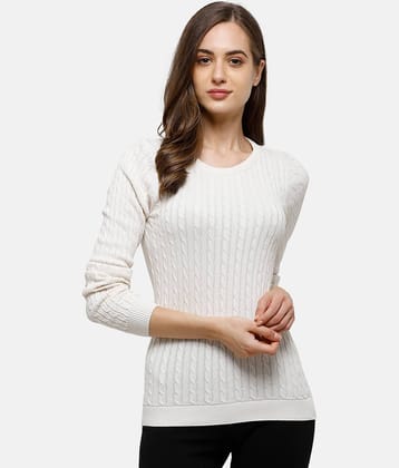 98 Degree North Cotton Off White Pullovers - Single