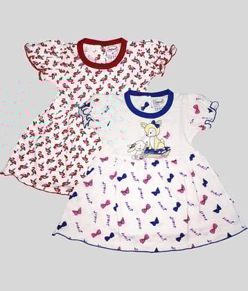 INFANT Pack of 2 Baby Girls Cotton Frock ( Blue & Black )