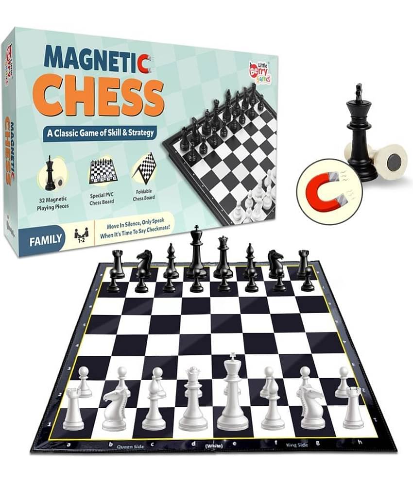 Little Berry Magnetic Chess Board Game Set for Kids & Adults - Educational & Strategy Travel Board Game (Multicolor)