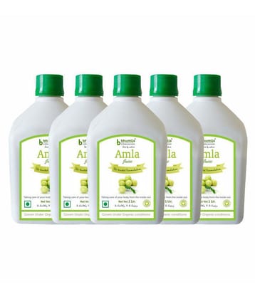 BHUMIJA LIFESCIENCES Amla Juice  1 Ltr. Health Drink Liquid 5 l Pack of 5