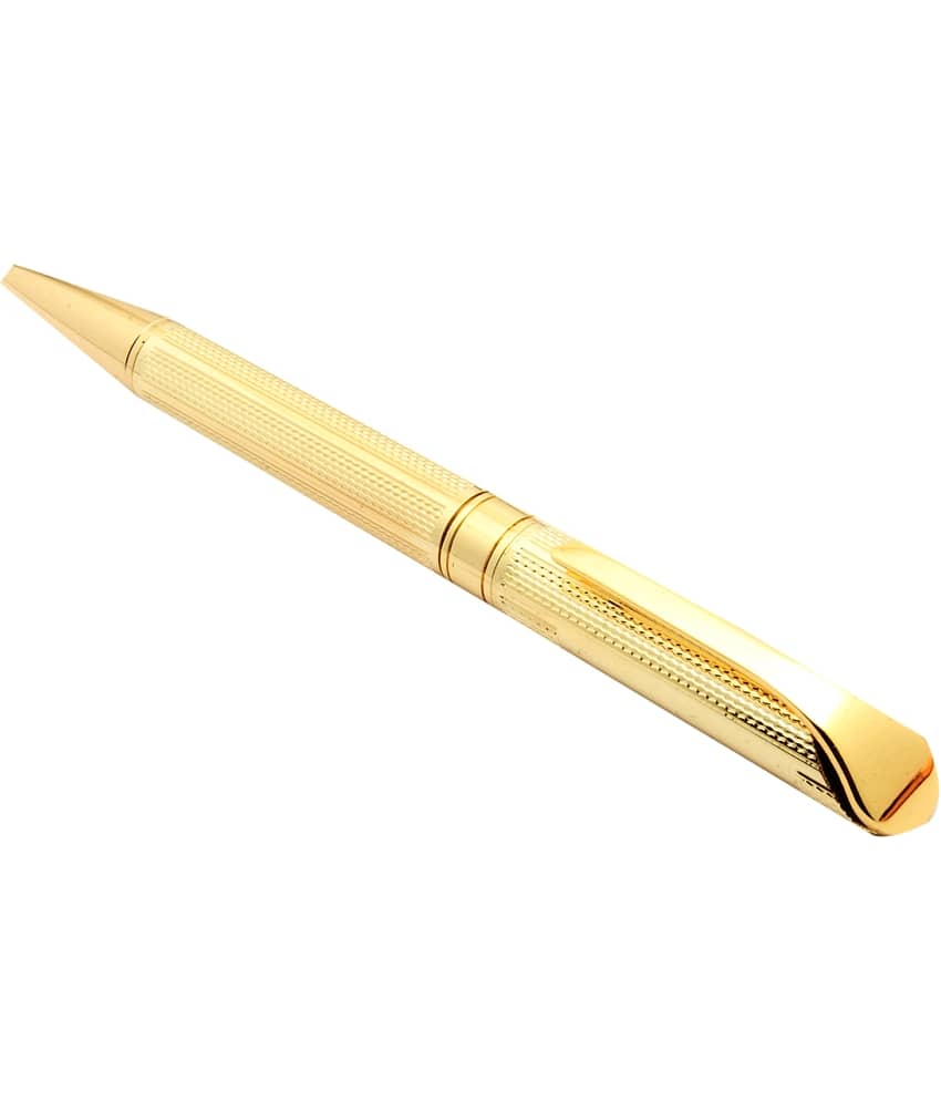 Exclusive Studio Full Gold Plated Ball Pen With Blue Refill New