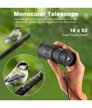 JGG 16x52 Monocular Dual Focus Optics Zoom Telescope for Birds