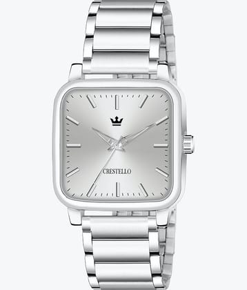 Crestello Silver Metal Analog Men's Watch