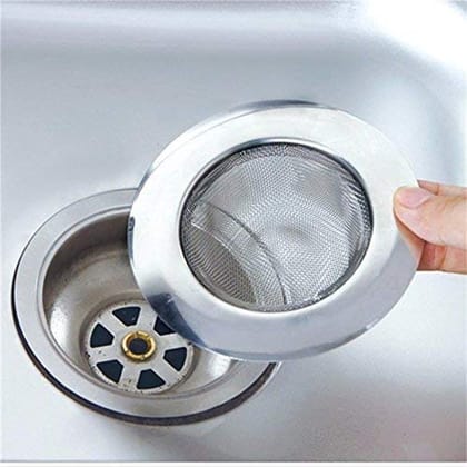 Sprade Stainless Steel Strainer Kitchen Drain Basin Basket Filter Stopper Drainer Sink Jali, 9 Cm