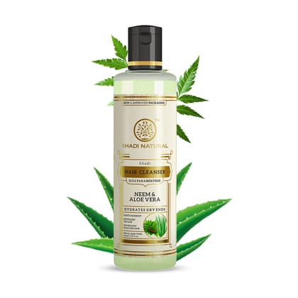 Khadi Natural Neem & Aloevera Hair Cleanser SLS & Paraben Free - 210ml Khadi Natural Neem & Aloevera Hair Cleanser SLS & Paraben Free - 210ml