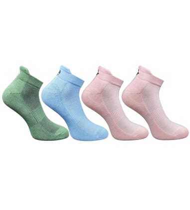 4_Pair Set Unisex Casual Cotton Printed Ankle Length Socks (Multicolor)-PID63498