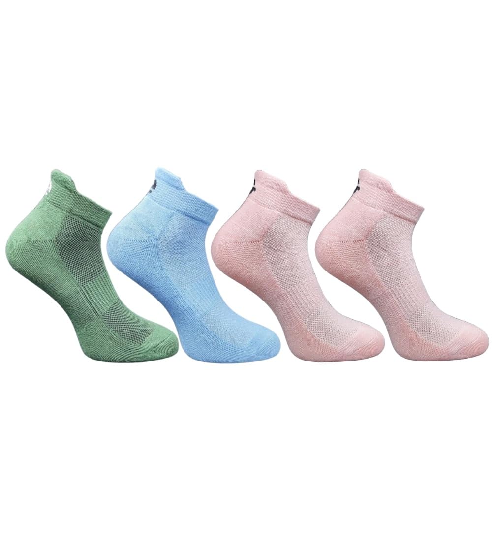 4_Pair Set Unisex Casual Cotton Printed Ankle Length Socks (Multicolor)-PID63498