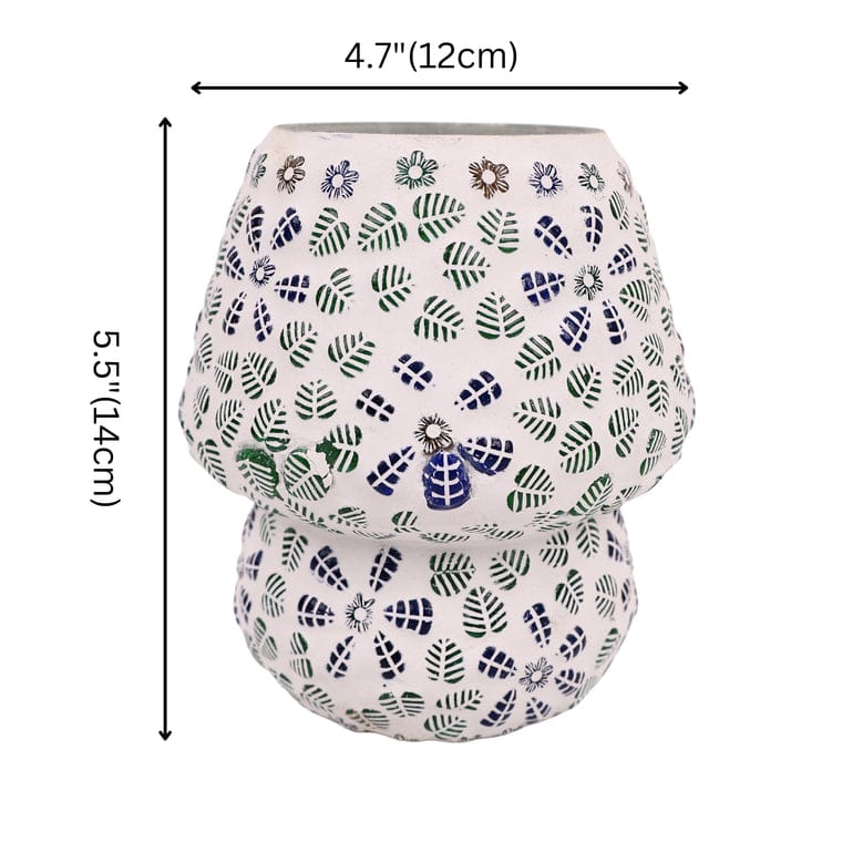 Mosaic Decorative Electric Table Lamp- Floral Pattern