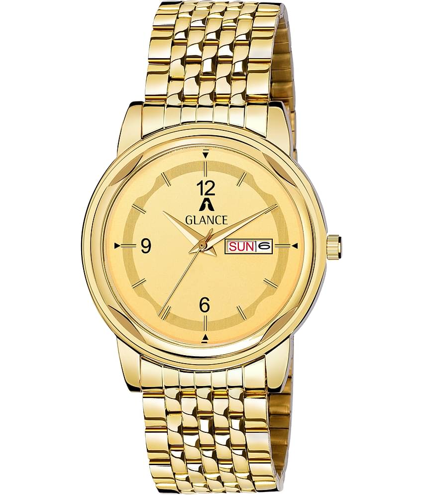 Aglance - Gold Metal Analog Men's Watch