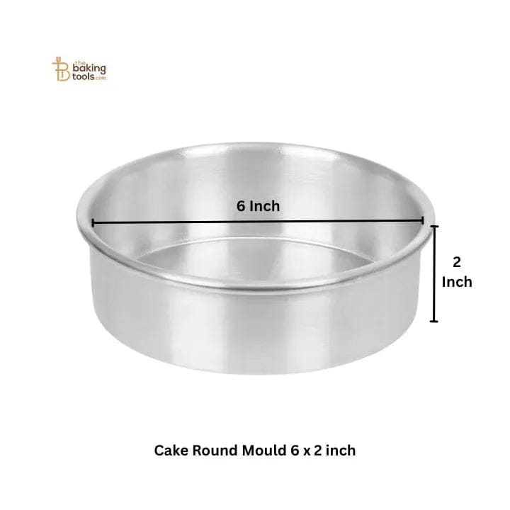 Aluminium Round Cake Mould 6 x 2 inch