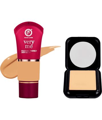 Colors Queen Very Me perfect Skin Cream Foundation With Fit For U Compact Light SPF 1 Pack of 2 58 g