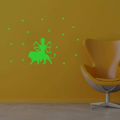 DreamKraft Glow in The Dark Relegious Radium Wall Stickers (Green, 60 cm X 37 cm)