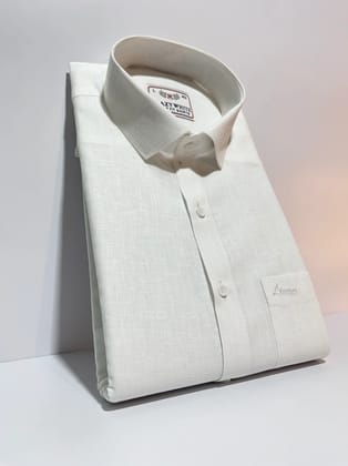 Pure White Linen Fabric Shirt #31900