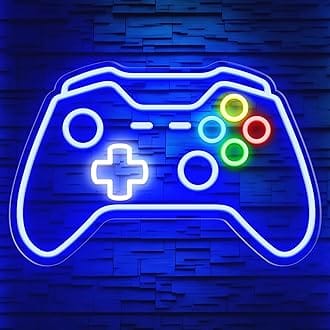 Eurotex Gamer Neon Sign Board for Gamer Room Decor, Dimmable Colorful Led Gaming Neon Signs for Boys Room | Valentine Gift for Boys