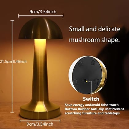 Rechargeable LED table lamp-Gold