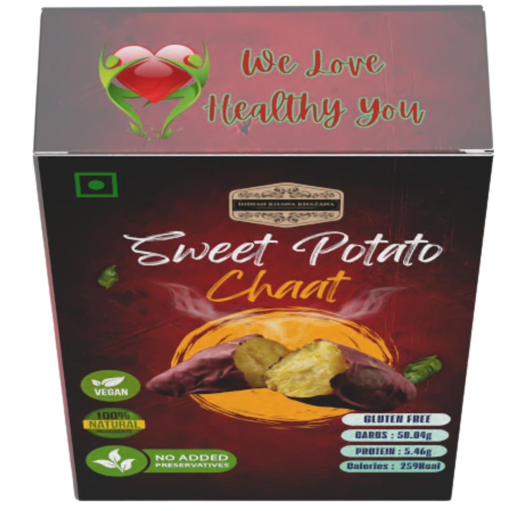 Sweet Potato Chaat Roasted | Pre-workout Diet INDIAN KHANA KHAZANA Ready to eat | Indian Tasty Flavour Ready to Eat Food Sweet Potato Chaat | No Added Preservative and Colours | Pack of 2 (200gm+200gm)