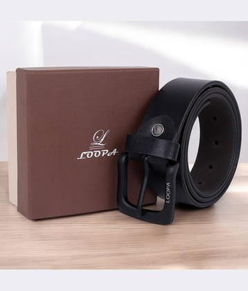 Loopa - Black 100% Leather Men's Formal Belt ( Pack of 1 )