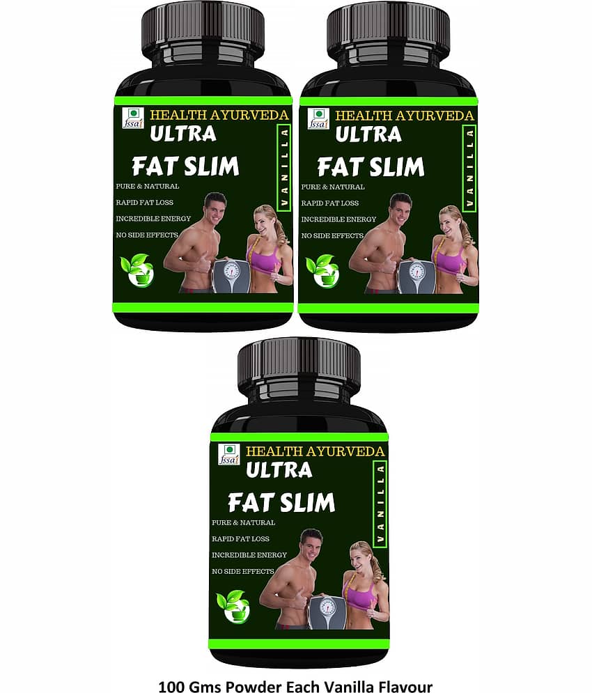 Health Ayurveda Ultra Fat Slim Vanilla Flavour Powder 300 Gm Pack of 3