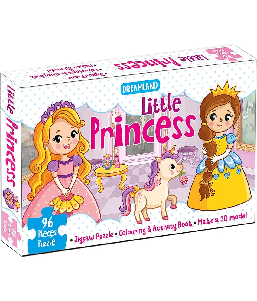 Little Princess Jigsaw Puzzle for Kids - 96 Pcs | With Colouring & Activity Book and 3D Model
