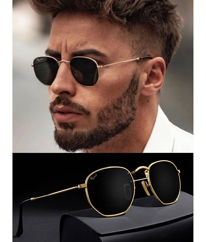 RESIST EYEWEAR - Gold Rectangular,Square,Panto Sunglasses ( Pack of 1 )