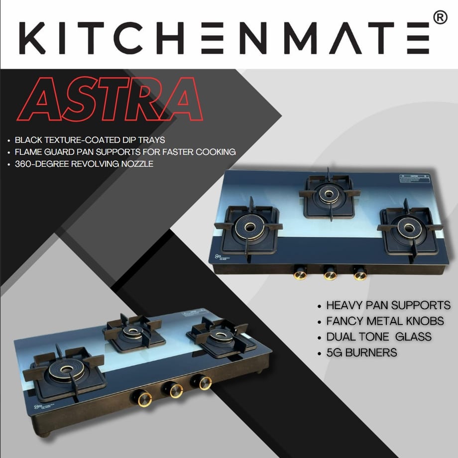 Kitchenmate Astra Professional Glasstop Cooktop with Advanced Flame Technology