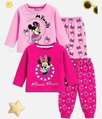 Kuchipoo Pack of 2 Girls Cotton Blend T-shirt & Pants ( Multicolor 13 )