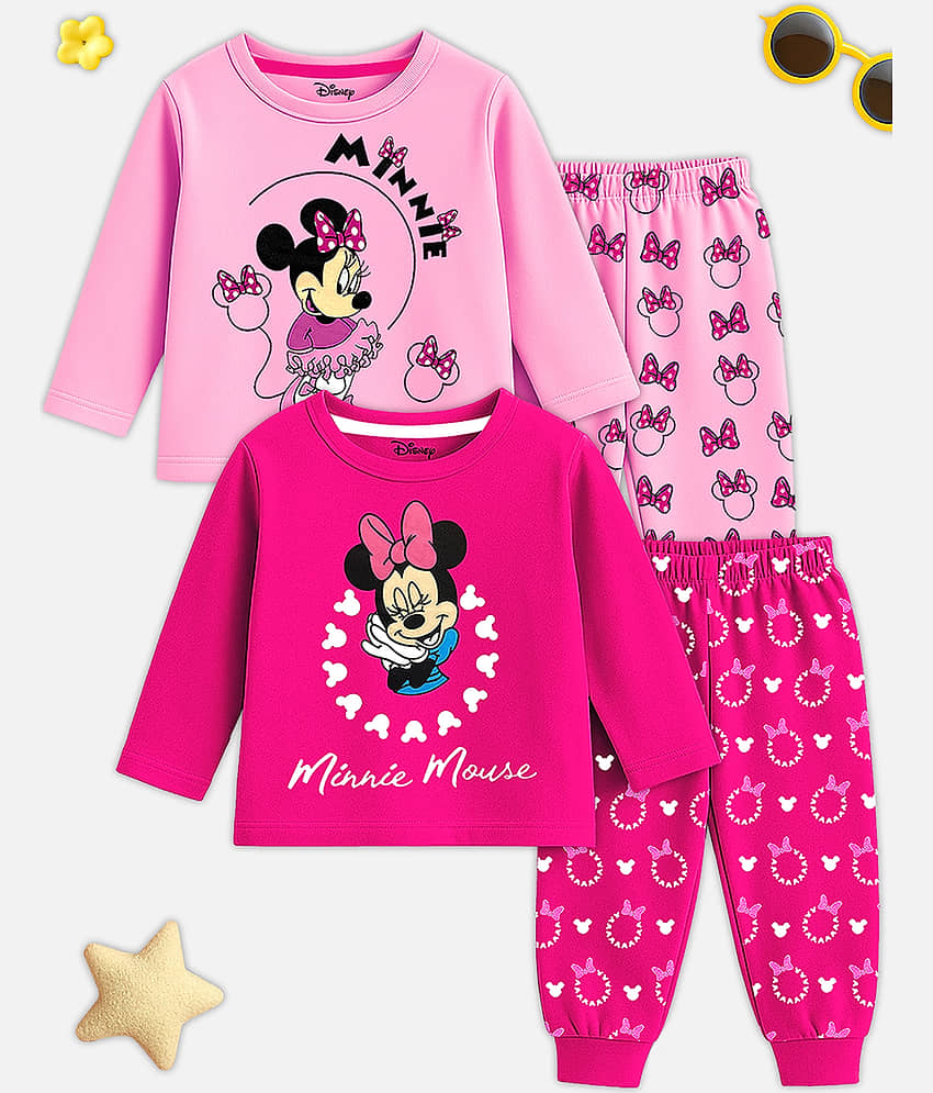 Kuchipoo Pack of 2 Girls Cotton Blend T-shirt & Pants ( Multicolor 13 )