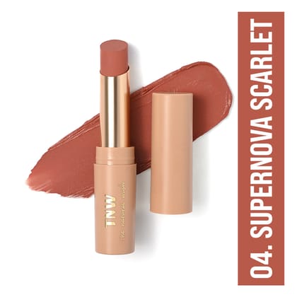 SILKY MATTE FUSION LONGSTAY LIP COLOUR (04 Supernova Scarlet).-04 Supernova Scarlet