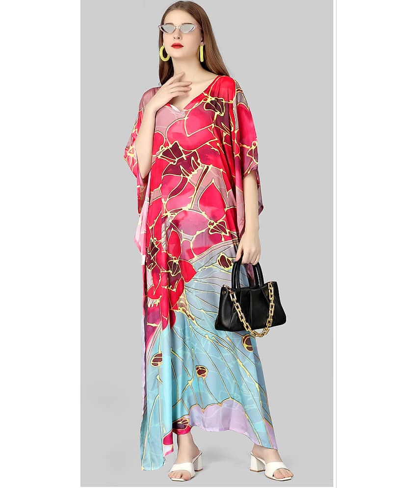SILK SUTRA Women's Rayon Kaftan ( Multi Color )