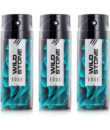Wild Stone Edge Deodorant Spray for Men 150 ml ( Pack of 3 )