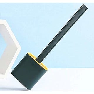 DHANVI ENTERPRISE Silicone Toilet Brush with Holder Stand, Brush for Bathroom Cleaning(MULTICOLOUR)