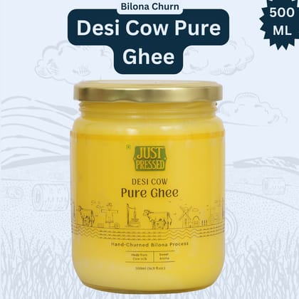 Pure Bilona Desi Cow Ghee - 500  ml - Just Pressed